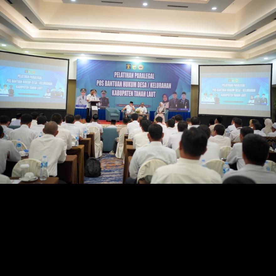 Perangkat Desa Bumi Jaya Ikuti Pelatihan Paralegal Pos Bantuan Hukum Desa/Kelurahan Kabupaten Tanah 